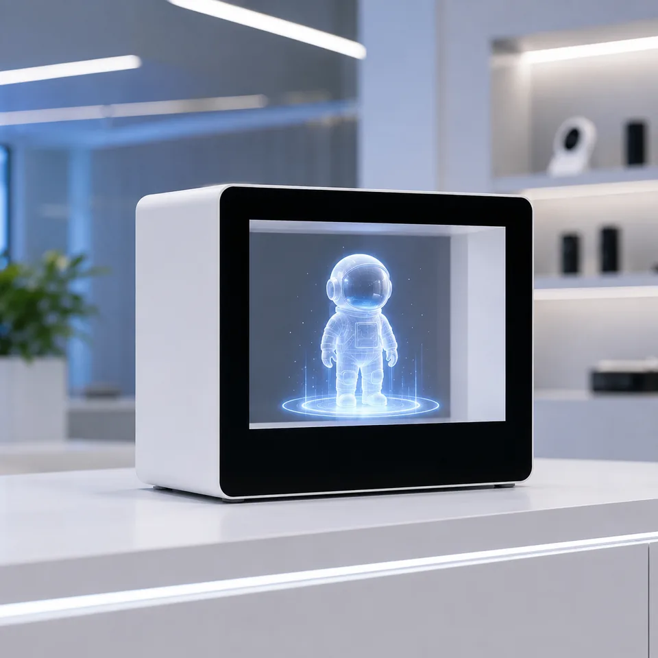 AI-ready commercial display hardware in a technology setting